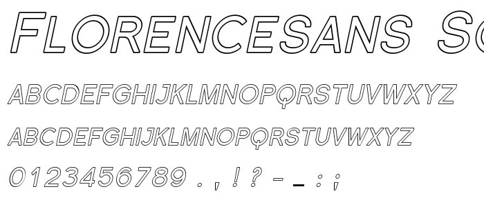 Florencesans SC Outline Italic font